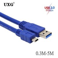 USB 3.0 A Male to Mini 10Pin B Extension Cable USB 3.0 A male to Mini USB cable 0.3M/0.6M/1M/1.5M/1.8M/3M/5M 1FT 2FT 5FT 6FT