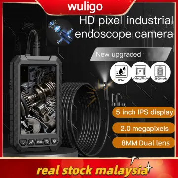 1080p Dual Lens Borescope Video Inspection Camera with 4.3 LCD