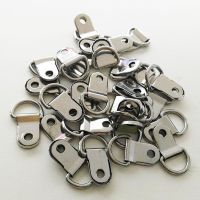 100pcs D Ring Hanging Picture Frame Strap Hanger Hooks Oil Painting Mirror Hanger with 100 Screws