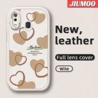 JIUMOO เคส A20s M10s A20ปลอกสำหรับ Samsung A30กระแสแฟชั่นแบรนด์รักสวยเคสโทรศัพท์สีซิลิกาเจลนุ่มหนังบางๆปกป้องเลนส์จากเคสกันกระแทกตกหล่น