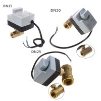 (SHUN FA) AC220V DN15 DN20 DN25 2 Way 3สายบอลสำหรับวาล์วไฟฟ้า Actuato