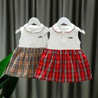 CozyBaby Baby Girls Dress Plaid Dress College Style Baptism Dress Baby Kids Clothes