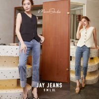 [ Jay Jeans ] กางเกงยีนส์ผ้ายืดมาก ทรงตรง ผ้านิ่มมาก ใส่พับขาเพิ่มความชิคและสวยสับ ใส่ปล่อยชายขาก็คือดีมาก