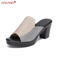 AOKANG Slip-on sandals for ladies which with  thick-soled and non-slip sole