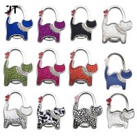 Portable Cat Shape Folding Handbag Hook Holder Women Bag Organizer Purse Hanger Table Edge Hanging Hooks For Handbag Decoration