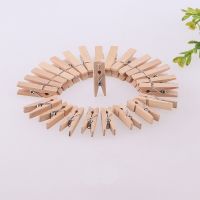 25/50/100 pcs Mini 25mm Natural Wooden Clips Photo Clips Clothespin DIY Wedding Party Wooden Clip Clips Pegs Dropshipping Clips Pins Tacks