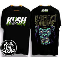 เสื้อยืดพิมพ์ลายกัญช KUSH ใหม่ 2022 ดีไซน์สีด้านหน้า 420 Smoke เสื้อยืดบุหรี่ เสื้อยืด