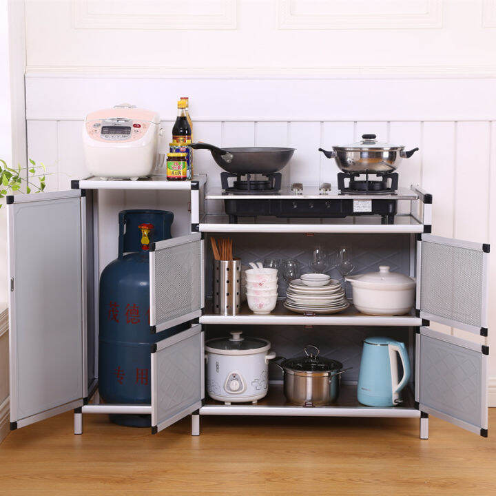 Gas stove cooktop shelf kitchen with gas tank storage