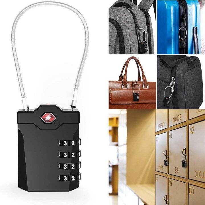 High Security Small Padlock Cable Luggage Lock Waterproof Smart