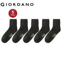 Giordano ถุงเท้า ถุงเท้าผู้ชาย พิมพ์ลายโมโนแกรม 5 คู่ Free Shipping 18152026