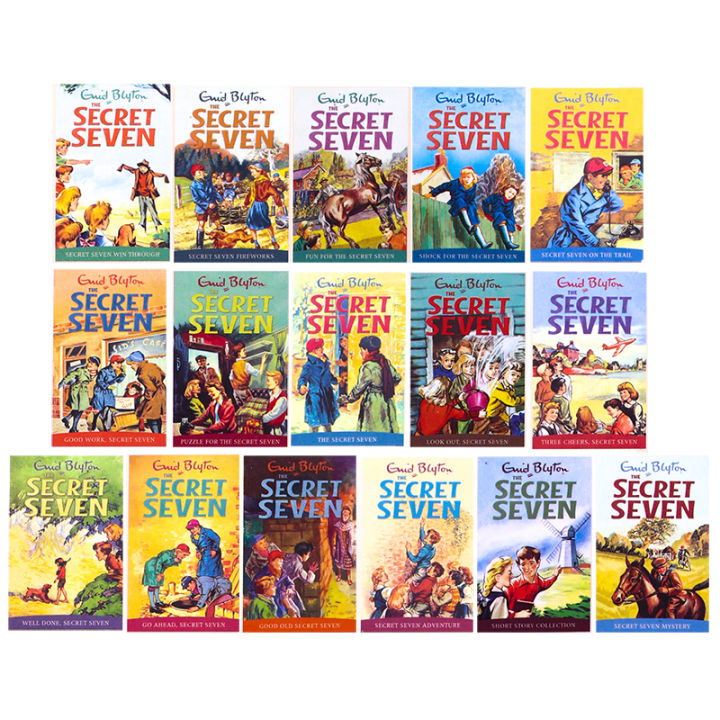 seven-little-detectives-16-volumes-boxed-the-secret-seven-english-original-book-english-chapter-bridge-detective-novel-enid-blyton-elementary-and-middle-school-students-extracurricular-reading