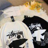 ❄✇▥ Pure cotton 100 American fashion brand Stuˉssˉy/Stuˉssˉy short-sleeved T-shirt for men and women loose casual hip-hop couple half-sleeved