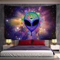 (Allen Cook) AlienTapestry ฮิปปี้พรมห้อง Trippy พรมแขวนผนังคาถา Tapiz Dropship ฮิปปี้ Deco แขวนผนัง