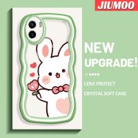 เคส JIUMOO สำหรับ VIVO Y15s Y15a Y01เคสการ์ตูนน่ารักดีไซน์ใหม่กระต่ายที่มีขอบเป็นลอนกันกระแทกแบบใสนิ่มเคสมือถือเคสโปร่งใสลายกล้องถ่ายรูปฝาครอบป้องกันซิลิกาเจลที่สร้างสรรค์