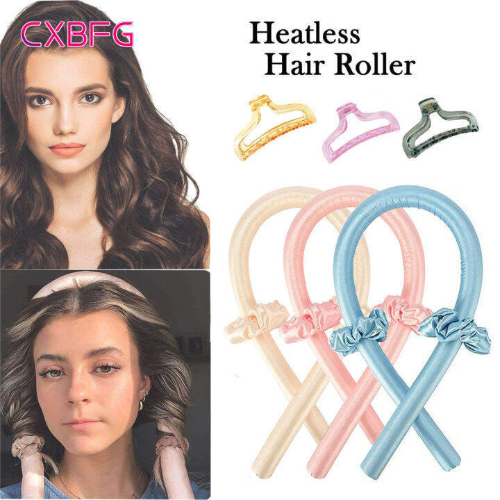 heatless-curling-rod-headband-no-heat-silk-curls-ribbon-hair-rollers-sleeping-soft-headband-lazy-hair-curlers-เครื่องมือจัดแต่งทรงผม