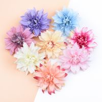 hotx【DT】 10pcs 10CM Artificial Flowers Silk Gerbera for Wedding Diy Wreath Fake Stamen Brooch