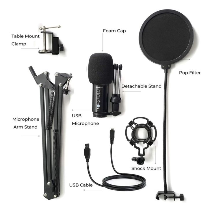 ไมโครโฟน-moza-usb-condenser-microphone-mirfak-tu1-ไมโครโฟนตั้งโต๊ะ