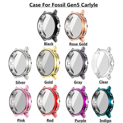 ฟอสซิลที่ใช้งานได้ Fossil Gen 5 Carlyle เคสนาฬิกา รวมทุกอย่าง TPU ปลอกป้องกันด้วยไฟฟ้า gen5 เคสนาฬิกา