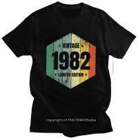 Vintage Are Born In 1982 T เสื้อบุรุษผ้าฝ้าย38ปีวันเกิด Tee Tops สินค้าใหม่ฤดูร้อน Tshirt Harajuku