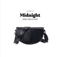 New! Midnight semi circle bag