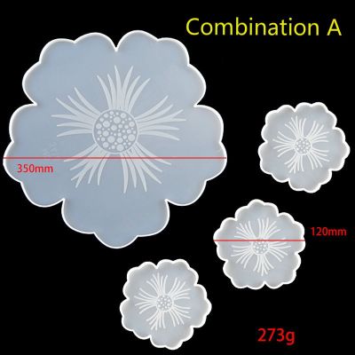 2021Scented Tea Compote Tray Coaster Mold Set Flower Card DIY Handmade Crystal Epoxy Mold Silicone Compote Petal