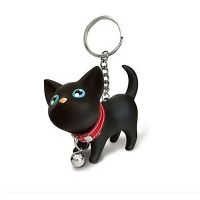 Cute Cartoon Dolls Kate Cat KeyChain Porte Clef Women KeyRing Car Trinket Couple Key Chains Kids Toy Key Ring Charms Pendant