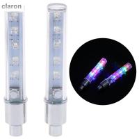 CLARON ไฟ LED 5ดวงสำหรับตกแต่งรถจักรยาน,ไฟแฟลชวาล์ว7ดวงยางจักรยานไฟจักรยาน LED อุปกรณ์รถจักรยาน