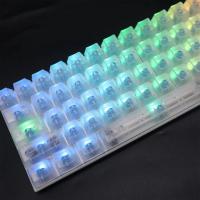 Transparent PBT Keycaps 132 Keys Mechanical Keyboard OEM Profile Backlight RGB Custom Blank Clear Key Cap Mx Switch with ISO