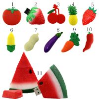 Pendrive Fruits USB Drive 4GB 8GB 16GB 32GB 64GB Cartoon Vegetable USB Stick Carrot Memory Stick Storage Strawberry U Disk Flash