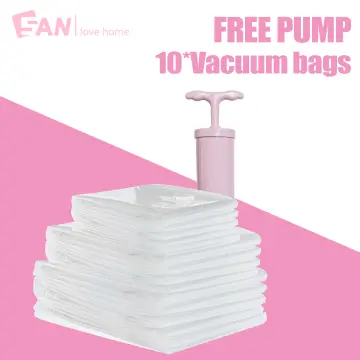 6pcs Vacuum Storage Bags Travel Compressed Air Bag Compression