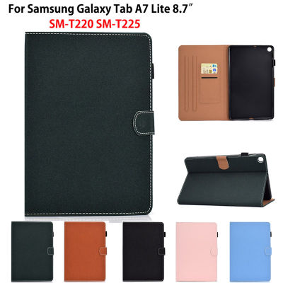 สำหรับ Samsung Galaxy Tab A7 Lite 8.7กรณี SM-T220 SM-T225 T220 T225แท็บเล็ตซิลิโคน PU หนังปลอก