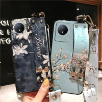 เคสพร้อมเคส Vivo Y02แฟชั่นใหม่ปลอกซิลิโคนหรูหราฝาครอบเคส TPU นิ่มมีกากเพชร Vivo Y02 Vivoy02ปกหลังพร้อมสายรัดข้อมือดีไซน์ใหม่