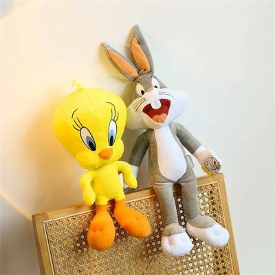 Looney Tunes บักส์บันนีตุ๊กตาหนานุ่มแอ็คชั่นฟิกเกอร์นกทวิตตี้ Lola Bunny อนิเมะการ์ตูนภาพยนตร์ตุ๊กตาของเล่นของขวัญตุ๊กตา