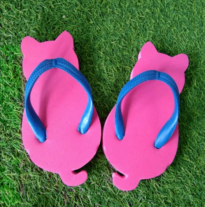 flipflop-รองเท้าเด็ก-อนุบาล-แตะแมว-สีชมพู-อายุ-3-6-ขวบ-4-ขวบ