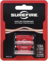 (ส่งด่วน,ของแท้) SureFire SF123A CR123A 1550mAh 3V ลิเธียม (LiMnO2) (2 ก้อน)