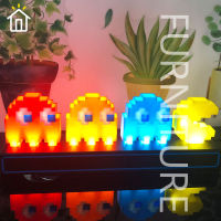 FURNITURESTORE โคมไฟตั้งโต๊ะ โคมไฟข้างเตียง comic Pac Man lamp PAC war voice controlled USB night lamp intelligent music rhythm color changing desk lamp โคมไฟคู่รัก