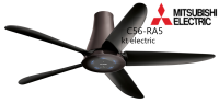 MITSUBISHI พัดลมเพดาน แบบรีโมทคอนโทรล 56 นิ้ว C56-RA5 ( รุ่นใหม่ ปี 2021 ) สีเทาคลาสซี่ (เทาเข้ม) / สีเทาหมอก (เทาอ่อน)