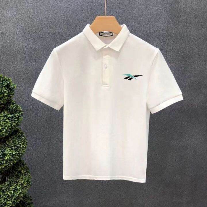 original-reebok-reebok-mens-summer-dress-japanese-style-stand-collar-elegant-simple-casual-high-end-polo-shirt-short-sleeved-lapel-top