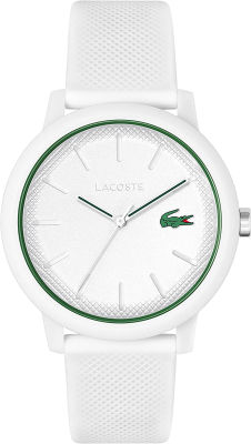 Lacoste.12.12 Mens Quartz Plastic and Silicone Strap Watch White