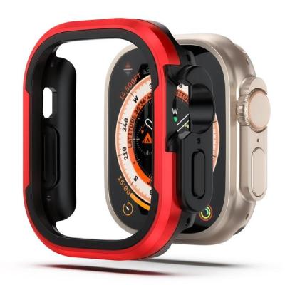 เคสสำหรับ Apple Watch โลหะอัลตร้า49มม. อุปกรณ์ป้องกันเคส Tpu Iwatch ชุด8 7 6 Se 45มม. 41มม. 44มม. 40มม. 40มม.