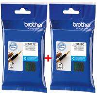 Brother LC-3617C (แพคคู่ถูกกว่า) หมึกสีฟ้า ของแท้ สำหรับรุ่น Brother MFC-J2330DW, MFC-J3530DW, MFC-J3930DW