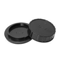 Black Camera Body Cap and Rear Lens Cover Cap for Contax Yashica C/Y Mount DSLR