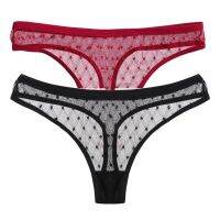 Lace G-String Thongs Transparent Women panties Low-Waist Female Underpants Mesh Perspective Briefs Lingerie M-XL