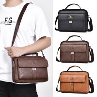 Leather Briefcase Bag Handbags Cross Office Business Tote Boston Ipad Square Wallets Crossbody Shoulder Bag Husband Briefcase