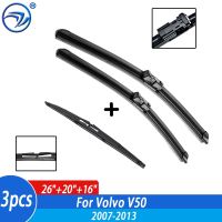 Wiper Front Rear Wiper Blades Set For Volvo V50 2007 2008 2009 2010 2011 2012 2013 Windshield Windscreen Window 26"+20"+16" Electrical Connectors