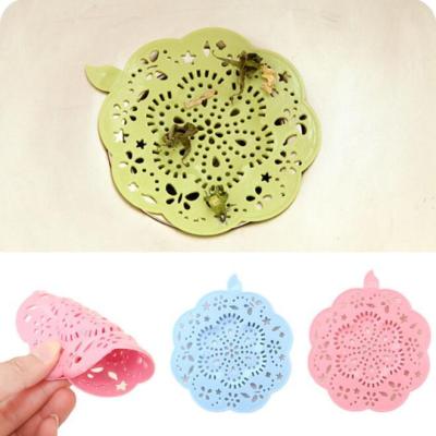 ✢ Colorful flower type Kitchen Sink Filter Sewer Drain Hair Colanders Strainers Filter Bathroom Sink ss1741