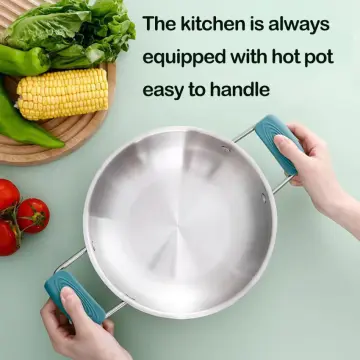 Upgrade Your Cooking with this 1/2pcs Silicone Hot Skillet Handle Cover  Holder - Heat Resistant, Rubber Pot Handle Sleeve Grip Cover for Frying Pans  & Griddles! Silicone Hot Handle Holder, Potholder for