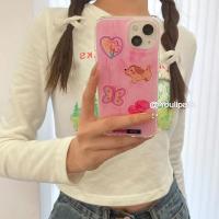 เคสไอโฟนน่ารัก สุนัขกราฟฟิตีผีเสื้อแสนสนุกเหมาะสำหรับ iphone12 Apple 11 soft 13pro ใหม่ 14pro max เคสโทรศัพท์มือถือ