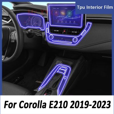 For TOYOTA Corolla E210 2019-2023 Car Console Gearbox Panel Sticker Transparent TPU Automotive Interior Protective Film