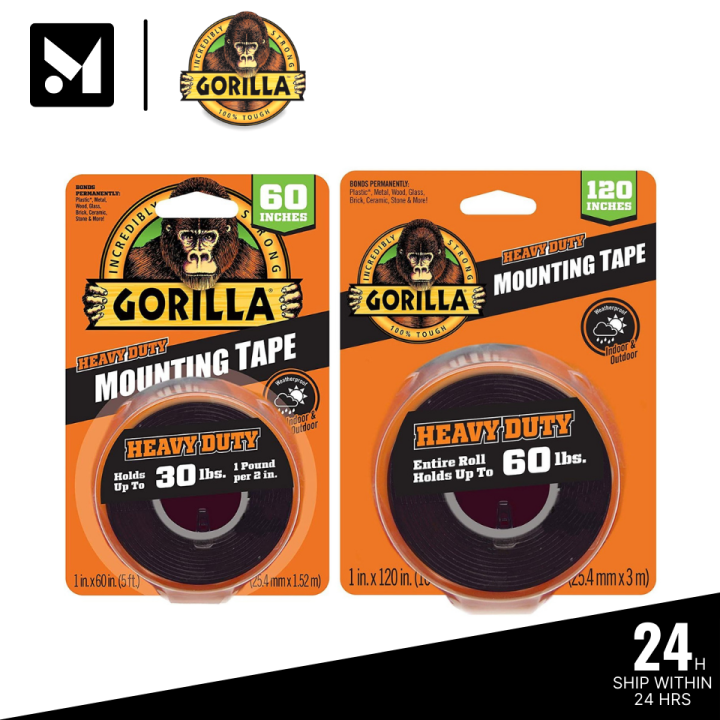 Gorilla Heavy Duty Mounting Tape 1-in x 5-ft Double-Sided Tape at